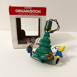 Noma Ornamotion Collectables Ornament with Motor Elves on Christmas Tree Flaws